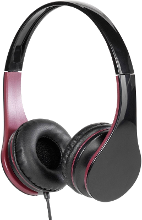 Vivanco MOOOVE HiFi Koptelefoon Zwart rood