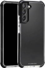 Vivanco Rock Solid Backcover Samsung Galaxy S22+ Zwart, Transparant Inductieve lading, Stootbestendig