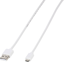 Vivanco USB kabel USB 2.0 USB A stekker, USB micro B stekker 1.00 M Wit 39451