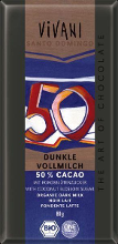 Vivani Chocolade Melk Dark 50% 10 X 80g