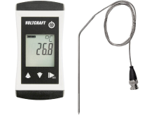 VOLTCRAFT PTM 100 + TPT 209 Temperatuurmeter Kalibratie DAkkS  200 tot 450 Â°C Sensortype Pt1000 IP65