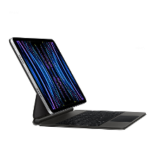 Voor iPad Air 11 M2 multifunctioneel tablet beschermend toetsenbordhoesje met touchpad opvouwbare verlichte tablethoes