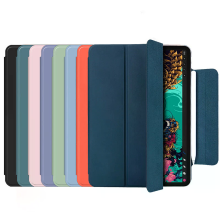 Voor iPad Air/Pro 11 2024 3 voudige Magnetische Dubbelzijdige Beschermende Leren Hoes Auto Wekker en Slaap Siliconen Cov