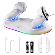 Voor Meta Quest 2/3/3s RGB Magnetische VR Controller Oplaadstation Dubbele Gamepad Snelle Oplaadbasis