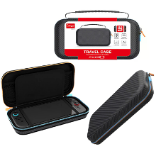 Voor Switch2 Gameconsole Zipper Carbon Fiber Tas Draagbare Switch2 Host Handtas IPEGA PG SW2005A