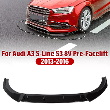 Voorkant Bumper Lip Spoiler Splitter Voorkant Bumper Lip Kap Kin Spoiler Bescherming Voor Audi A3 S Line S3 8V Pre Facel
