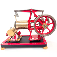 Vuurabsorberende Stirling vacuümengine model met 3 stukjes dunne koperen platen luchtklep educatief speelgoed