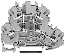 WAGO 2002 2214/1000 489 Diodeklem 2 etages 5.20 Mm Spanveer Toewijzing: L Grijs 1 stuk(s)