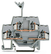 WAGO 280 941/281 491 Diodeklem 2 etages 5 mm Spanveer Toewijzing: L Grijs 50 stuk(s)