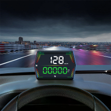 WEIYING G21 Auto HUD GPS Hoofdweergave 360° Rotatie Digitale Snelheidsmeter Grote Lettertype Kompas Tijd Snelheidswaarsc