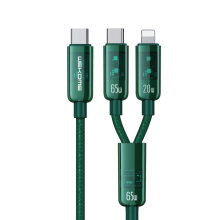 WEKOME WDC 194 65W Type C tot Type C/iP Kabel Snel opladen Datatransmissie Koperen kernlijn 1M Lang voor Huawei Mate 50