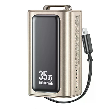 WEKOME WP 72 35W 10000mAh Digitale Weergave Krachtbank met Type C Telescoopkabel Externe Batterij Voedingsbron met 2 Ing