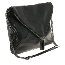 Women Vintage Chain Bag Envelope Bag Double Zipper Shoulder Bag