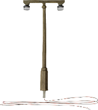 Woodland Scenics Wjp5676 H0 Straatlantaarn Dubbel Kant En Klaar Model 1 Stuks