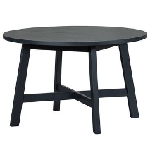 Woood eetkamertafel Benson   matzwart   74x120 cm   Leen Bakker