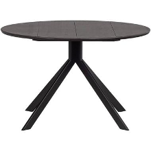 WOOOD Eetkamertafel Hux   bruinzwart   Ø120cm   Leen Bakker