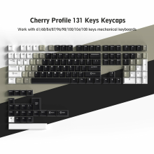 XVX 131 Key Cherry Profiel Dubbel shot PBT toetskapset Werken met mechanische toetsenborden van 61/68/84/87/96/98/100/10