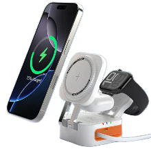 Y325 15W Magnetische Draadloze Oplader met Geïntegreerde Type C Kabel Snelle Draadloze Oplaadstand voor Slimme Telefoons