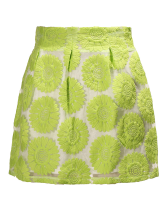 Zanzea Vintage Sunflower Waist A Line Organza Green Skirt
