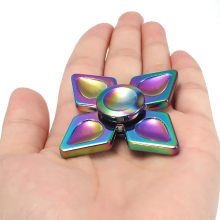 Zinc Alloy Four Corners Colorful Fidget Hand Spinner Focus Attention Edc Reduce Stress Toys